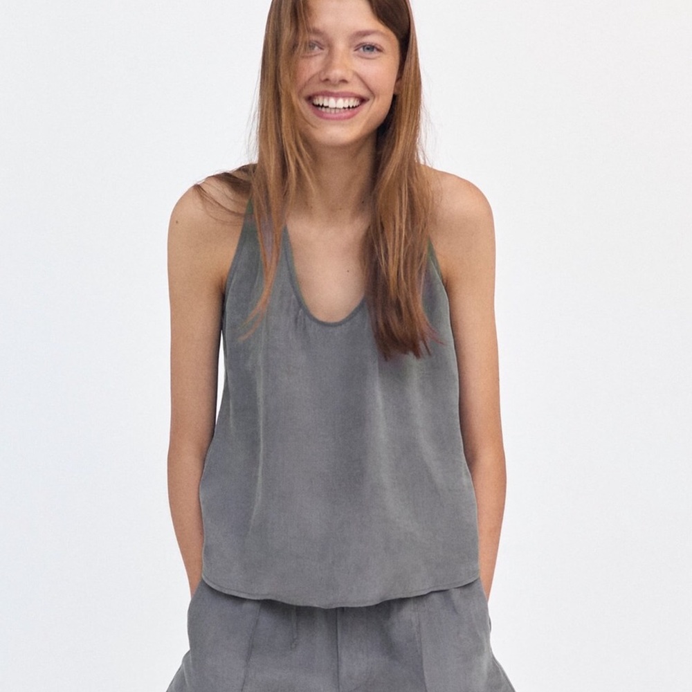 Zara Satin Tank Top